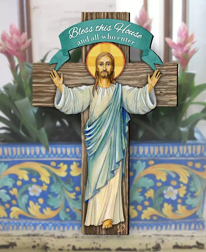商品Designocracy|Holiday Wooden Door Decor Wall Decor Jesus Cross Door Decor G. DeBrekht,价格¥1099,第4张图片详细描述