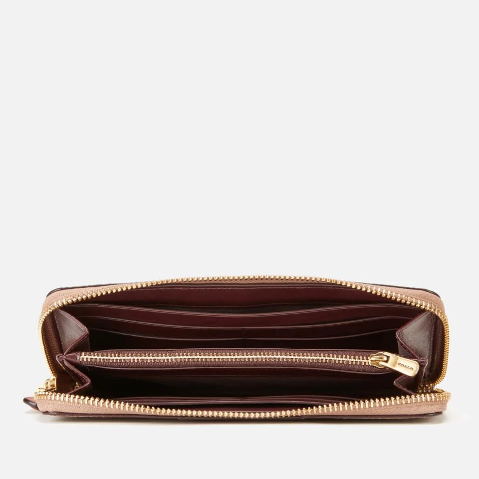 商品Coach|Coach Women's Signature Zip Wallet - Tan Rust,价格¥813,第3张图片详细描述