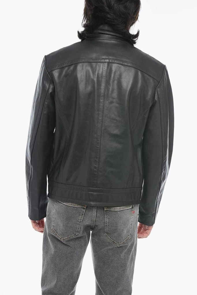 商品Diesel|Diesel Leather L-CALE Jacket with Double Chest Pocket,价格¥3158,第2张图片详细描述