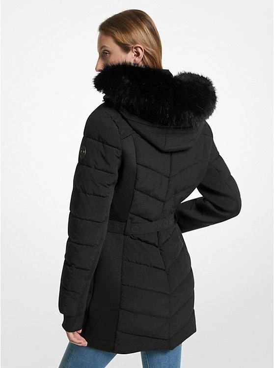 商品Michael Kors|Faux Fur Trim Quilted Puffer Coat,价格¥949,第2张图片详细描述