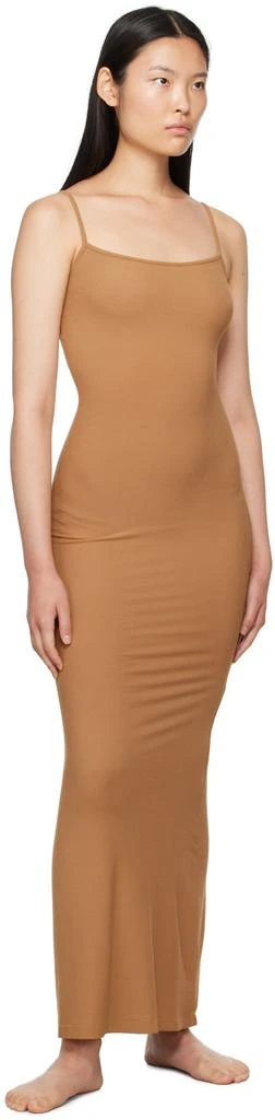 商品SKIMS|黄褐色 Soft Lounge Long Slip 连衣裙,价格¥725,第4张图片详细描述
