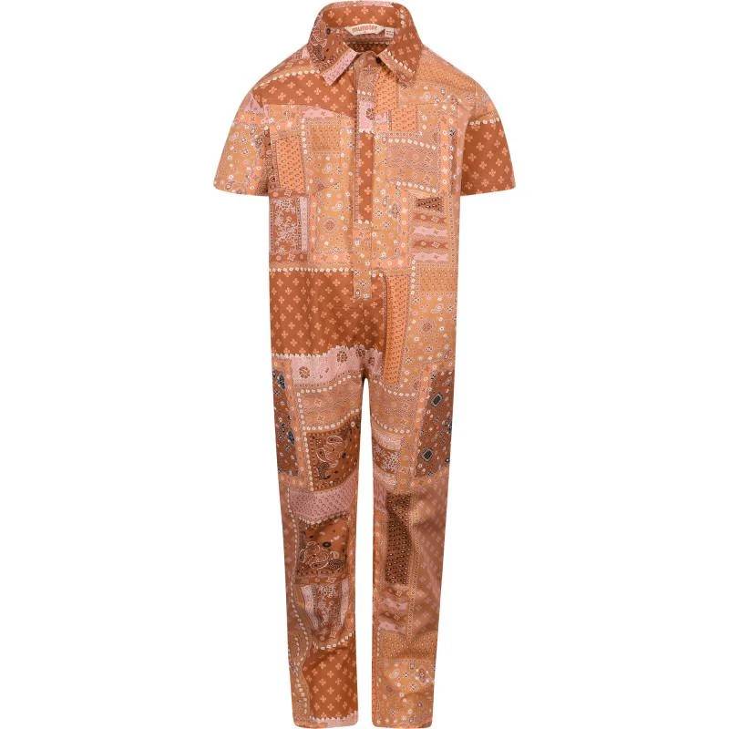 商品Munster|Patchwork paisley print jumpsuit in brown,价格¥922,第1张图片
