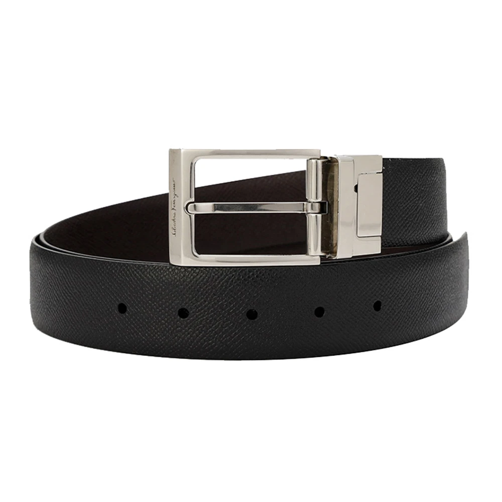 SALVATORE FERRAGAMO 男士黑色腰带 67-9077-585840【包装随机，部分无包装盒】 商品