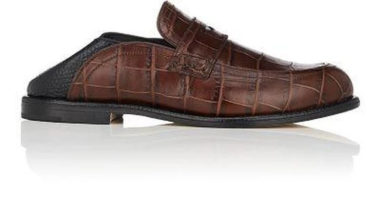 商品Loewe|Crocodile-Stamped Leather Penny Loafers,价格¥5583,第1张图片