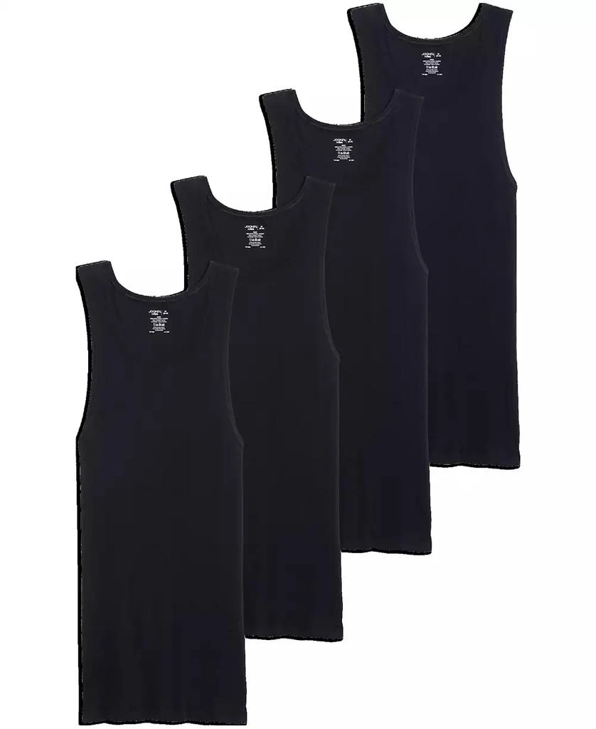 商品Jockey|Men's Cotton A-shirt Tank Top, Pack of 4,价格¥159,第1张图片