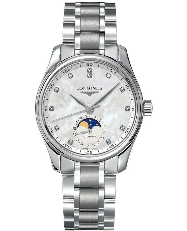 商品Longines|Longines Master Collection Automatic 34mm Mother of Pearl Diamond Dial Steel Women's Watch L2.409.4.87.6,价格¥17260,第1张图片