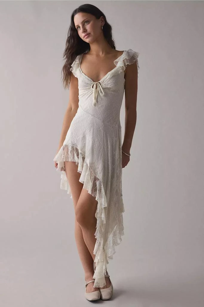 商品Urban Outfitters|UO Hyacinth Lace Spliced Midi Dress,价格¥778,第5张图片详细描述