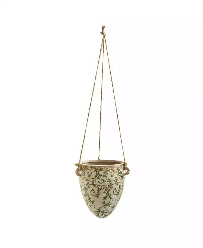 商品NEARLY NATURAL|2' Tuscan Hanging Ceramic Scroll Planter,价格¥256,第1张图片