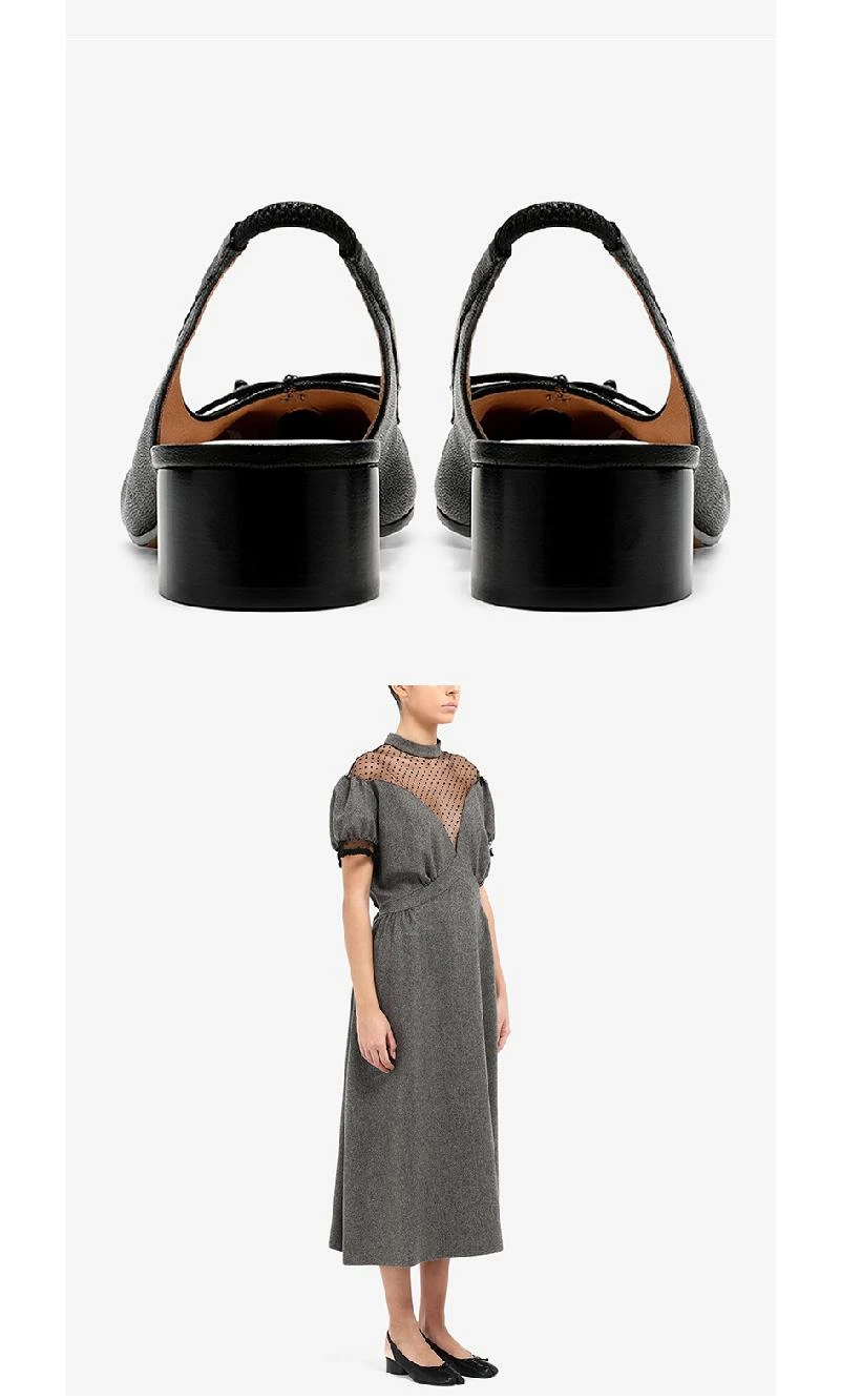 商品MAISON MARGIELA|Tabi 黑色女士塔比露跟休闲凉鞋仅剩37码【香港仓极速发货】,价格¥4983,第3张图片详细描述