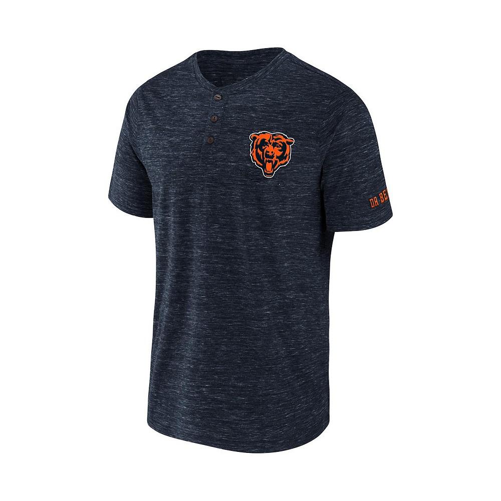 Men's NFL x Darius Rucker Collection by Navy Chicago Bears Slub Henley T-shirt商品第3张图片规格展示