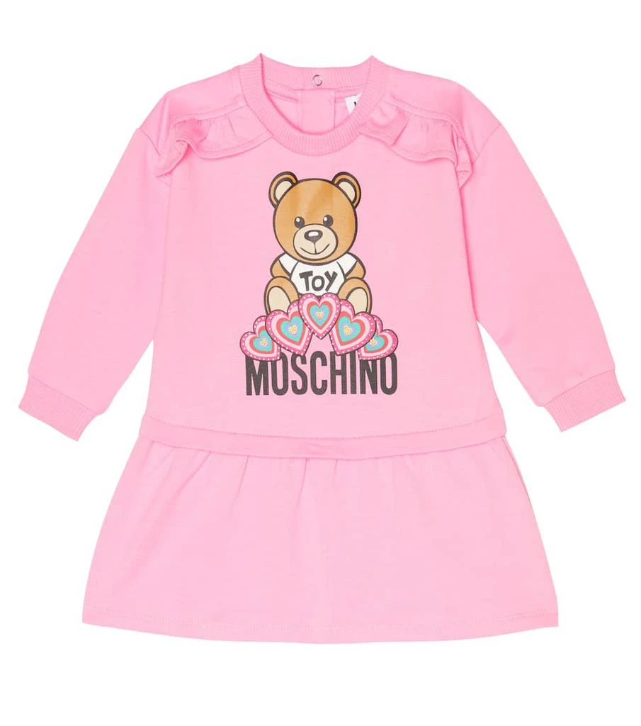 商品Moschino|婴幼儿 — 印花棉质混纺运动衫式连衣裙,价格¥888,第1张图片