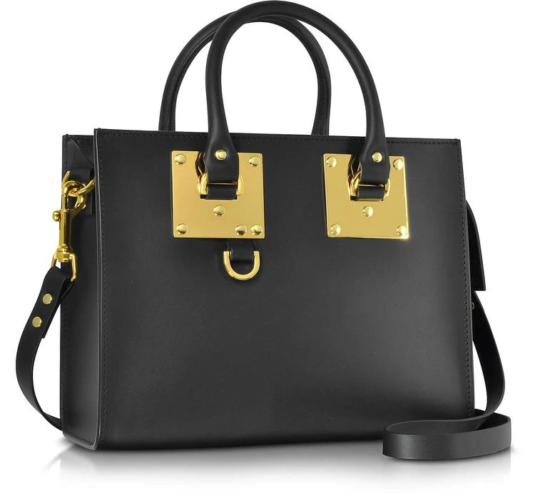 商品Sophie Hulme|黑色Albion马鞍皮革中号手提包,价格¥5672,第2张图片详细描述