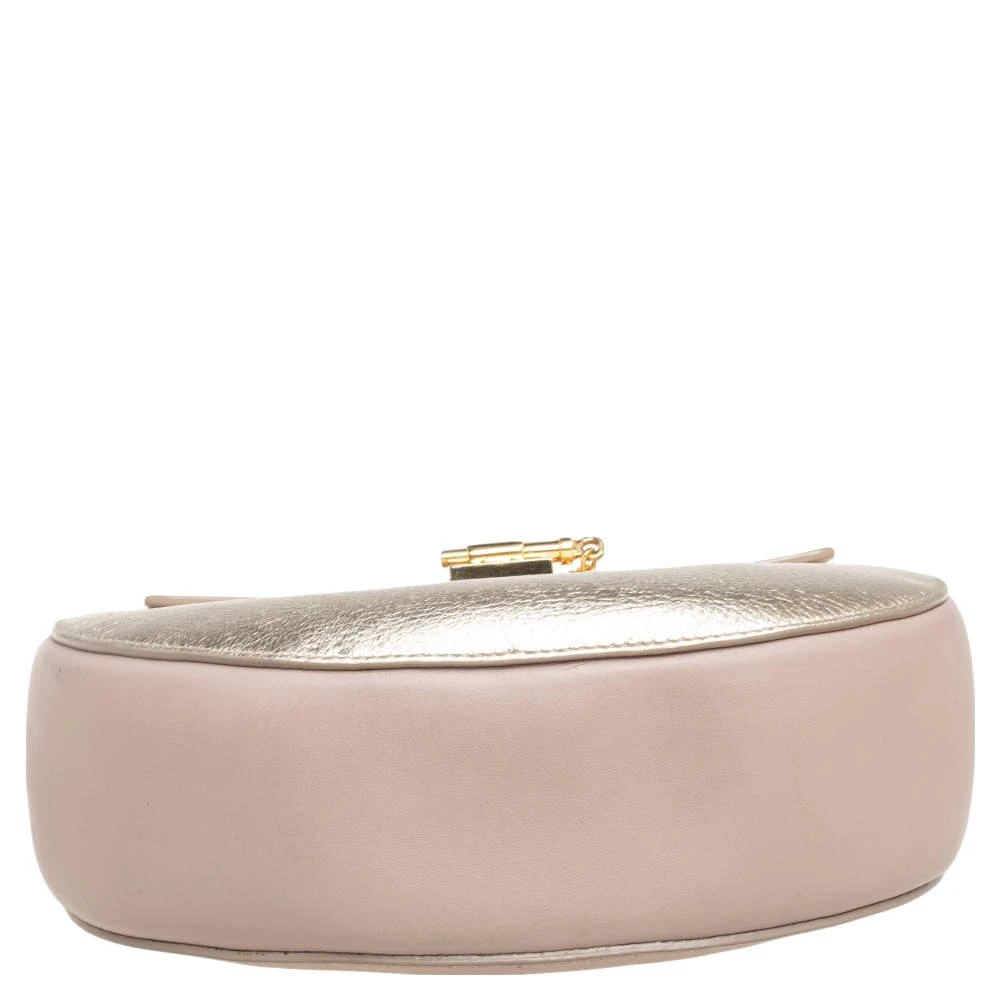 Chloe Beige/Metallic Gold Leather Medium Drew Shoulder Bag 商品