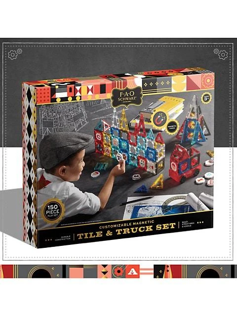 150-Piece Magnetic Tile And Truck Set 商品