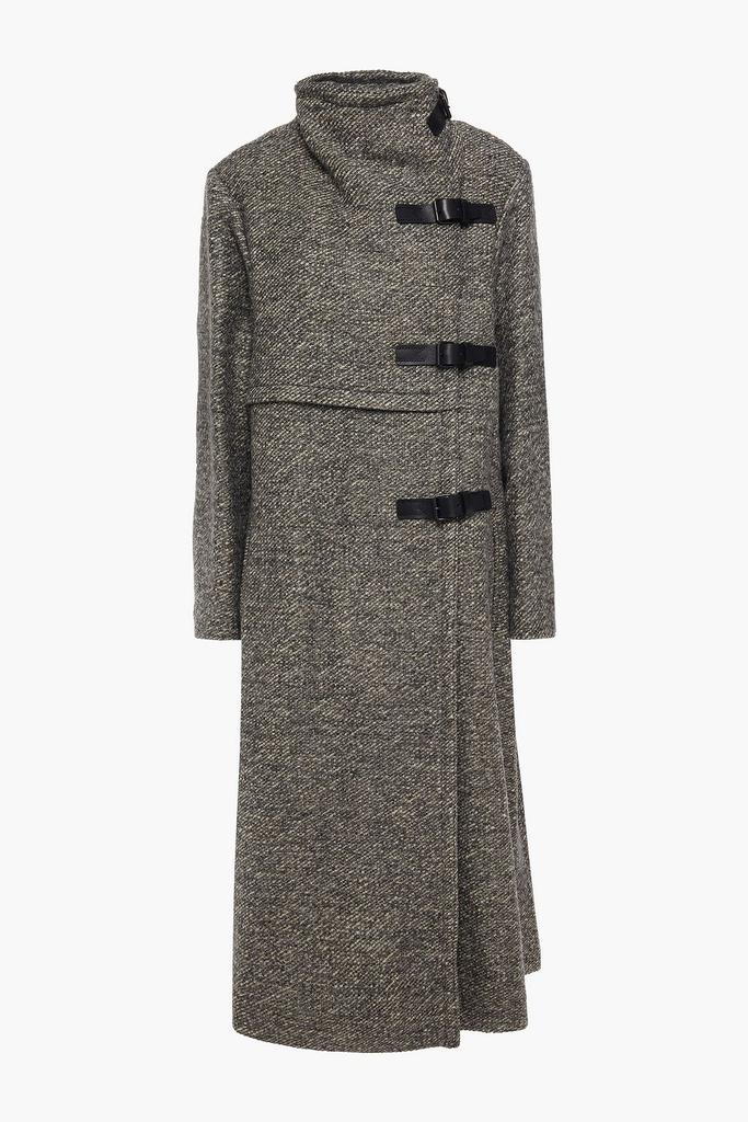 Natacha leather-trimmed wool-blend tweed coat商品第1张图片规格展示