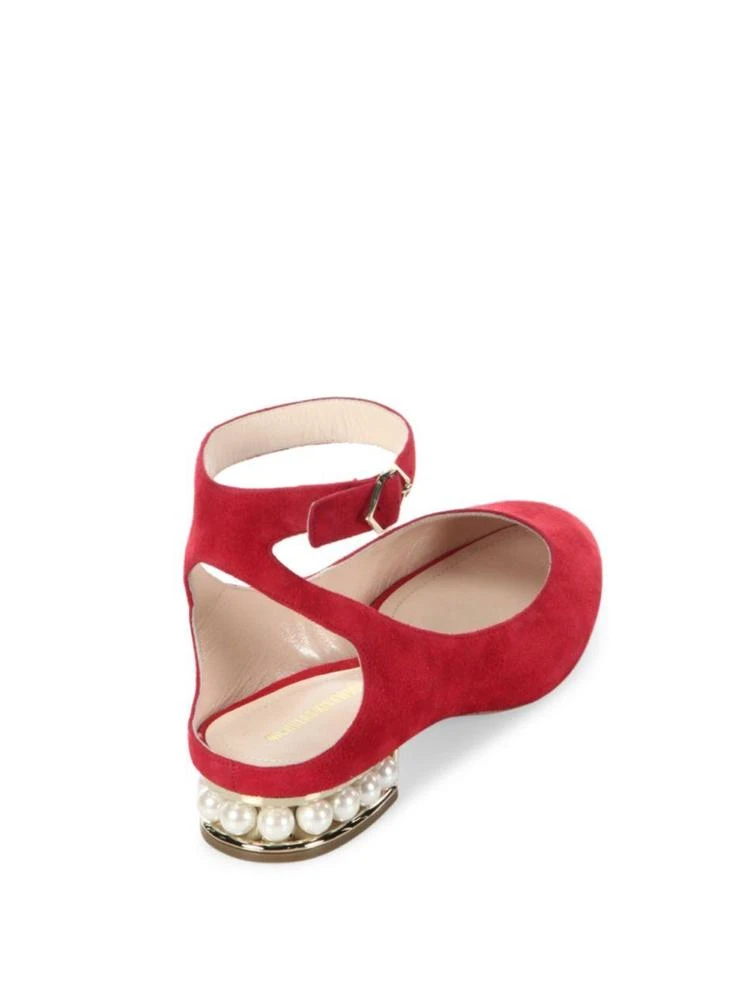 商品Nicholas Kirkwood|Lola Pearl Suede Ankle Strap Ballet Flats,价格¥2173,第2张图片详细描述