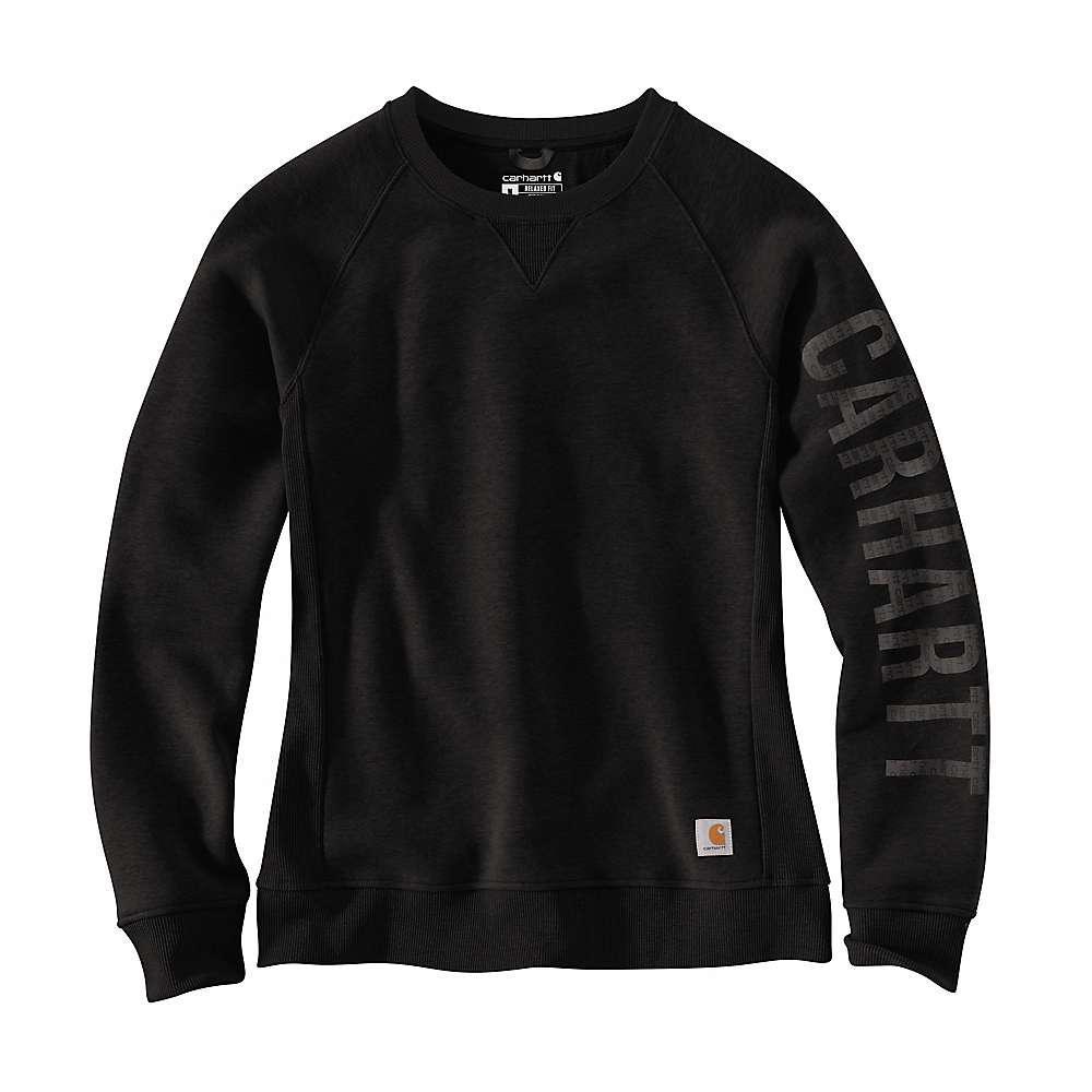 商品Carhartt|Women's Relaxed Fit Midweight Crewneck Block Logo Sleeve Graphic Sweatshirt,价格¥229,第1张图片