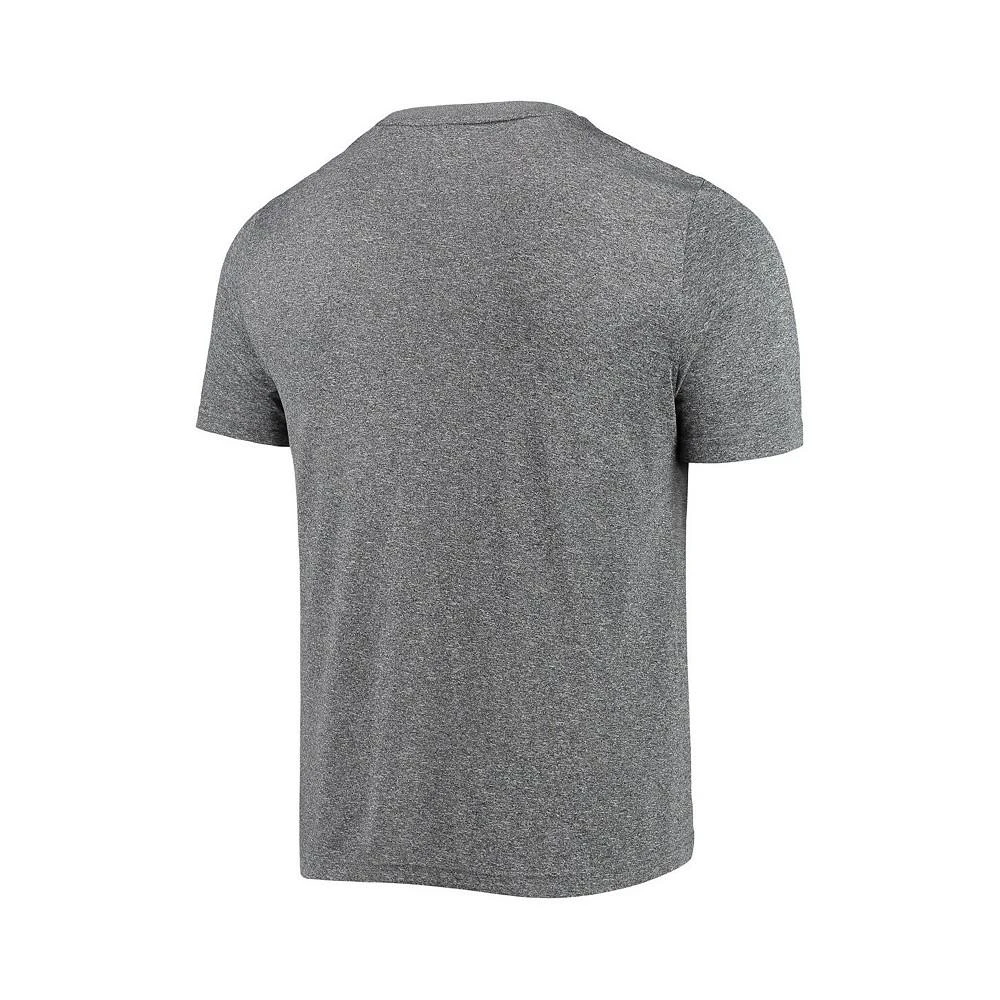 商品CHAMPION|Men's Gray Wisconsin Badgers Slash Stack T-shirt,价格¥187,第3张图片详细描述