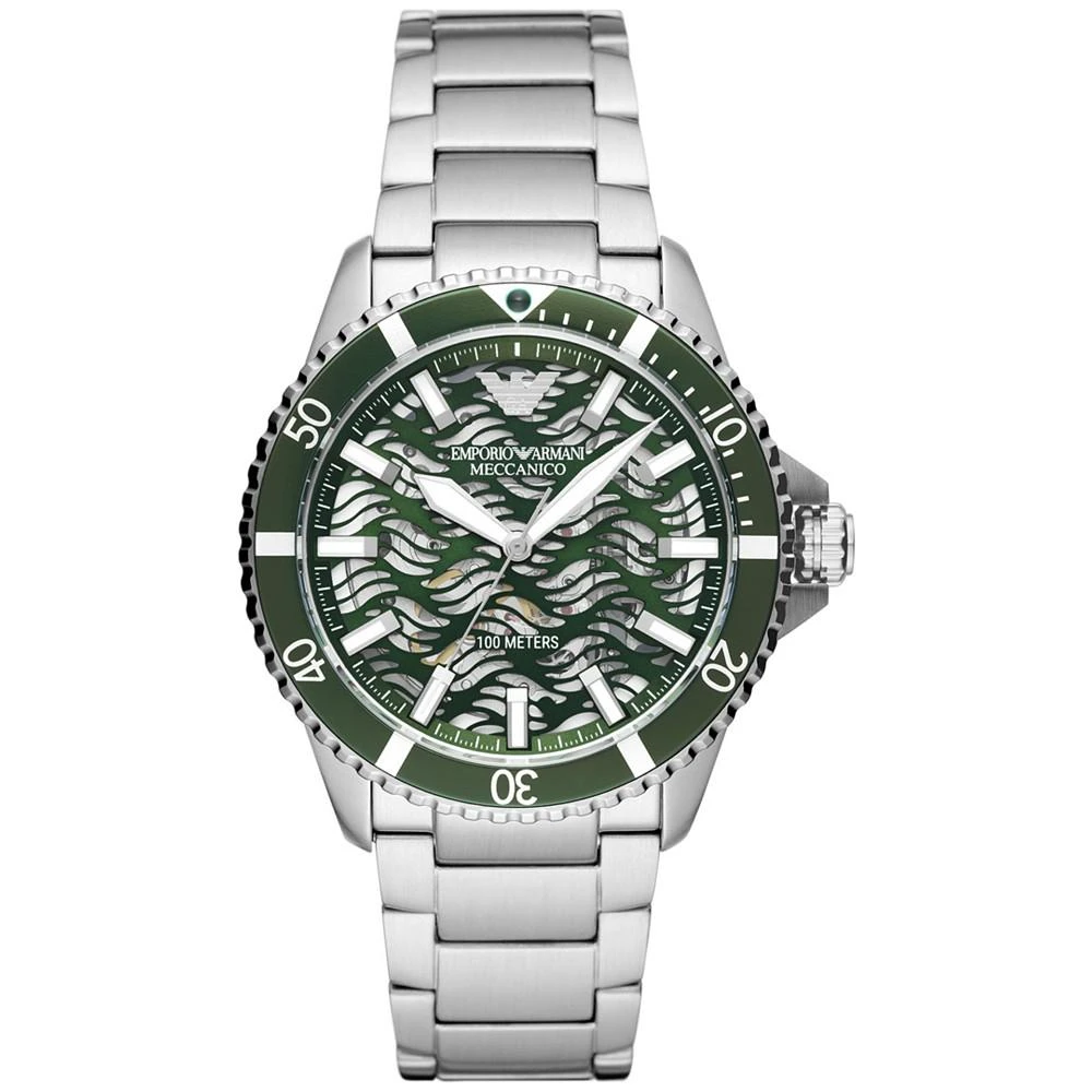 商品Emporio Armani|Men's Automatic Stainless Steel Bracelet Watch 42mm,价格¥3326,第1张图片