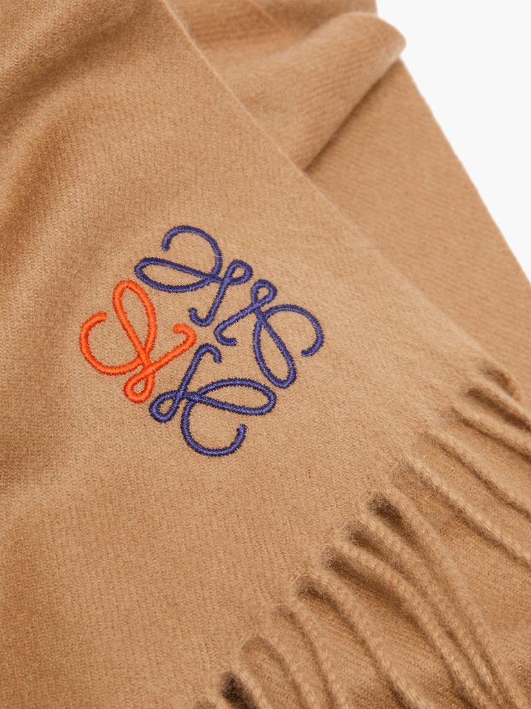 Anagram-embroidered cashmere scarf商品第3张图片规格展示