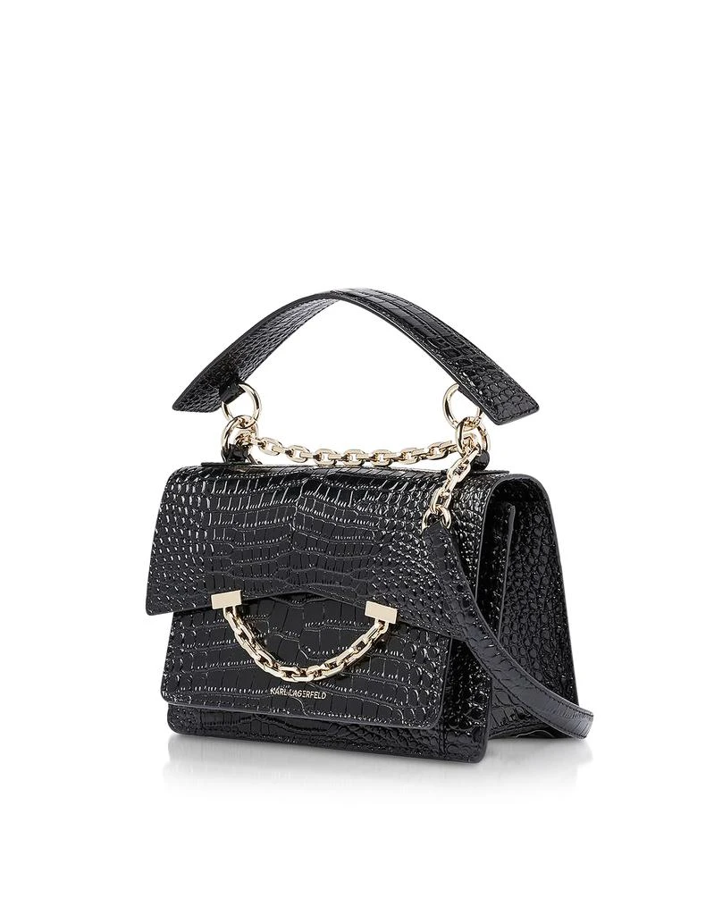 商品Karl Lagerfeld Paris|K / Karl 鳄鱼压纹单肩包,价格¥1567,第4张图片详细描述
