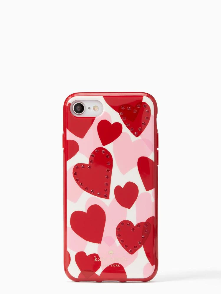 商品Kate Spade|jeweled heart iPhone 7 & 8 case,价格¥236,第1张图片