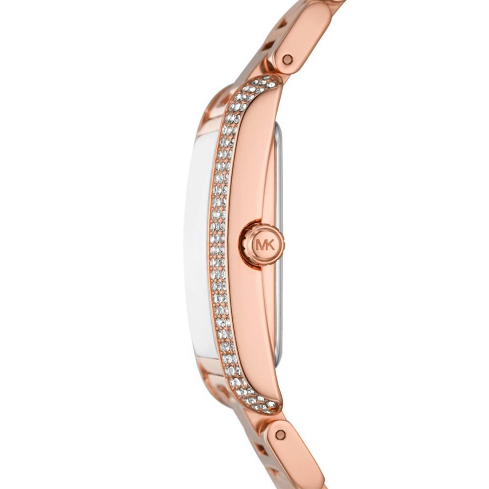 Women's Emery Three Hand Rose Gold-Tone Stainless Steel Bracelet Watch 40mm商品第2张图片规格展示