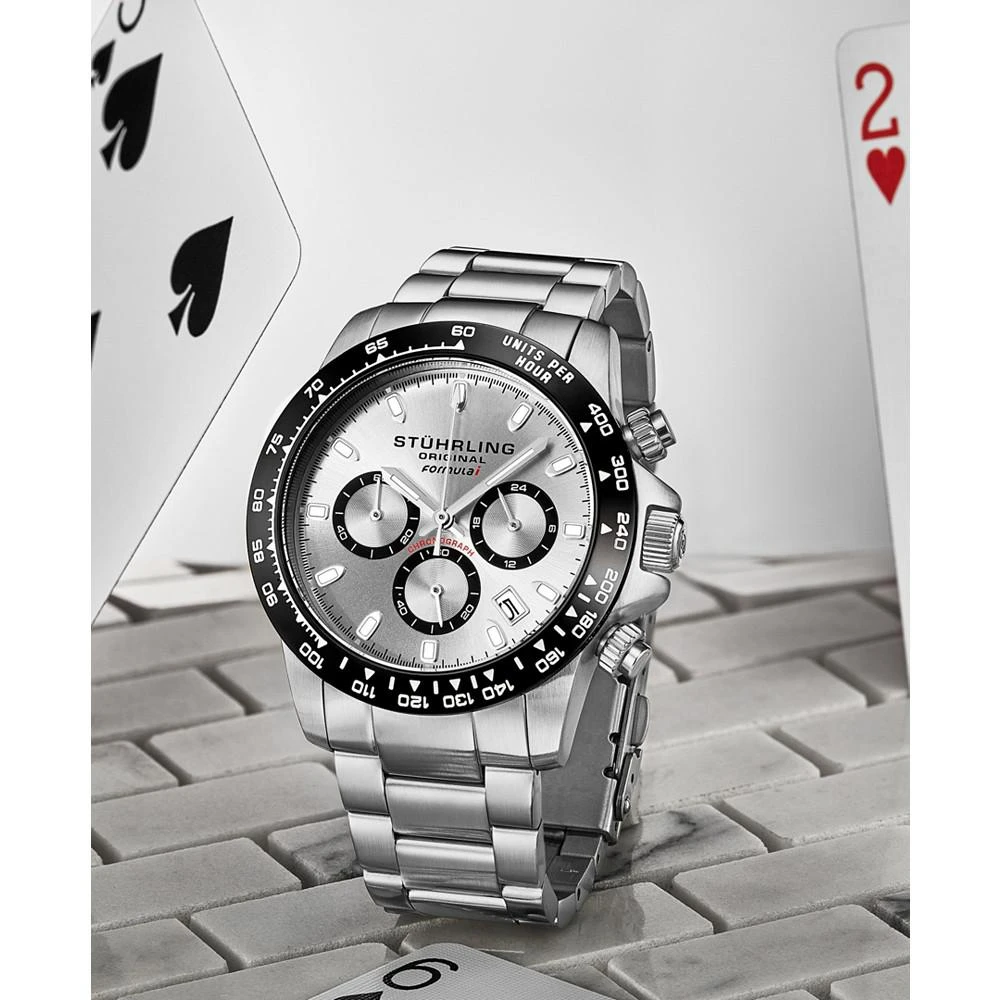 Men's Quartz Chronograph Silver-Tone Stainless Steel Link Bracelet Watch 42mm 商品