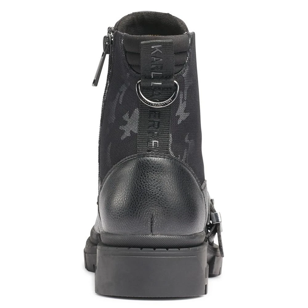 商品Karl Lagerfeld Paris|Karl Lagerfeld Men's Camo Front Logo Strap Buckle Lug Sole Boot,价格¥2194,第3张图片详细描述