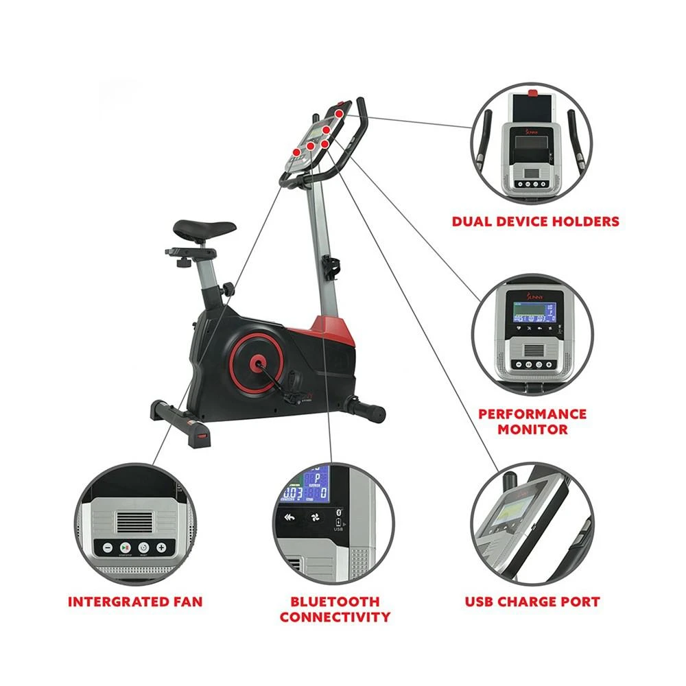 商品Sunny Health & Fitness|Evo Fit Stationary Upright Bike with 24 Level Electro, Sf-B2969,价格¥6347,第3张图片详细描述