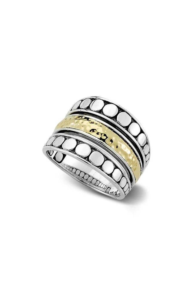 商品SAMUEL B.|18K Yellow Gold & Sterling Silver Hammered Ring,价格¥1062,第1张图片