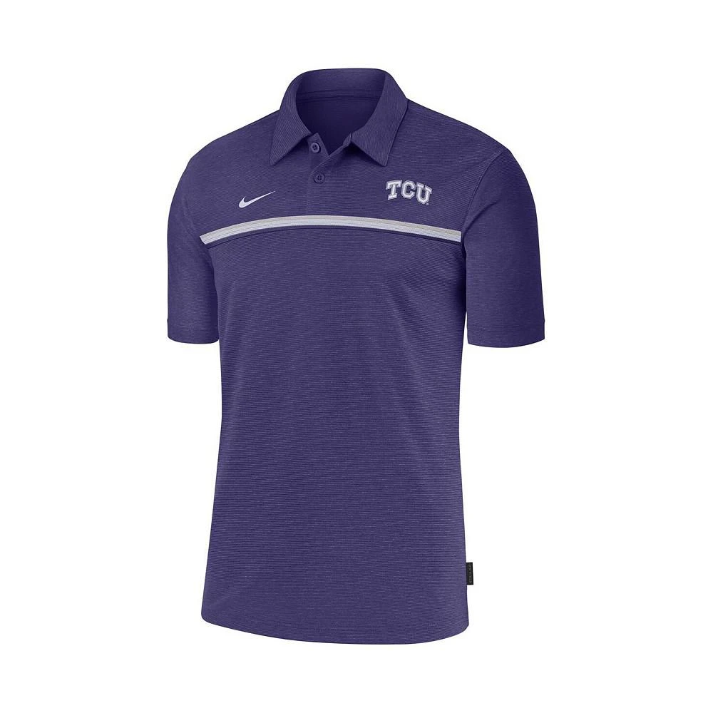 商品NIKE|Men's Purple TCU Horned Frogs 2020 Early Season Coaches Performance Polo,价格¥573,第2张图片详细描述