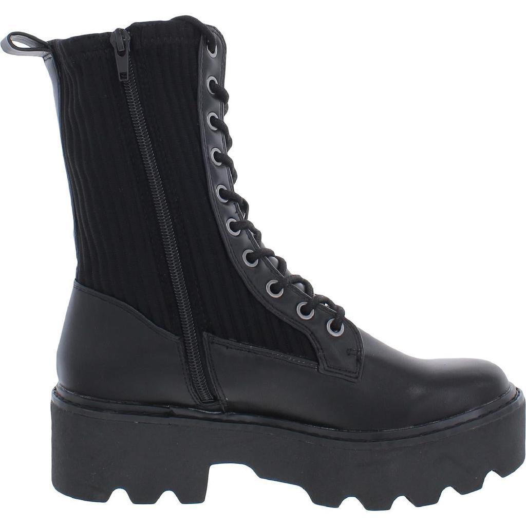 商品Bar III|Bar III Womens Tarnyin Leather Lug sole Combat & Lace-up Boots,价格¥306,第5张图片详细描述