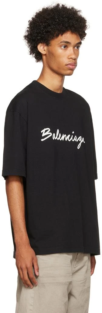 商品Balenciaga|Black Cotton T-Shirt,价格¥4167,第2张图片详细描述