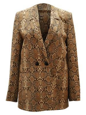 商品[二手商品] ANINE BING|Anine Bing Madeline Blazer In Python Print Polyamide,价格¥1275,第1张图片