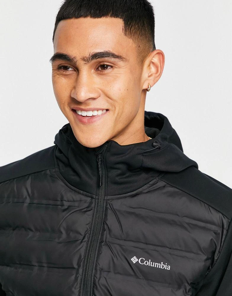 商品Columbia|Columbia Out-Shield insulated hybrid hooded puffer jacket in black,价格¥1074,第3张图片详细描述