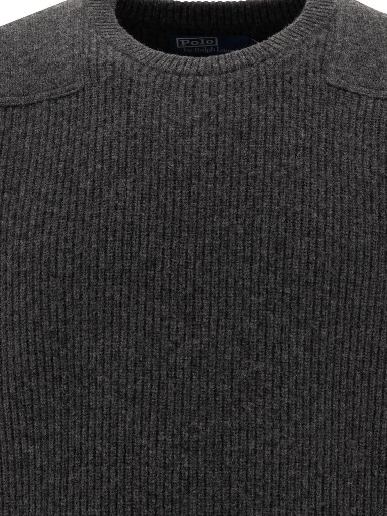 商品Ralph Lauren|English Rib Wool Sweater Knitwear Grey,价格¥1164,第3张图片详细描述