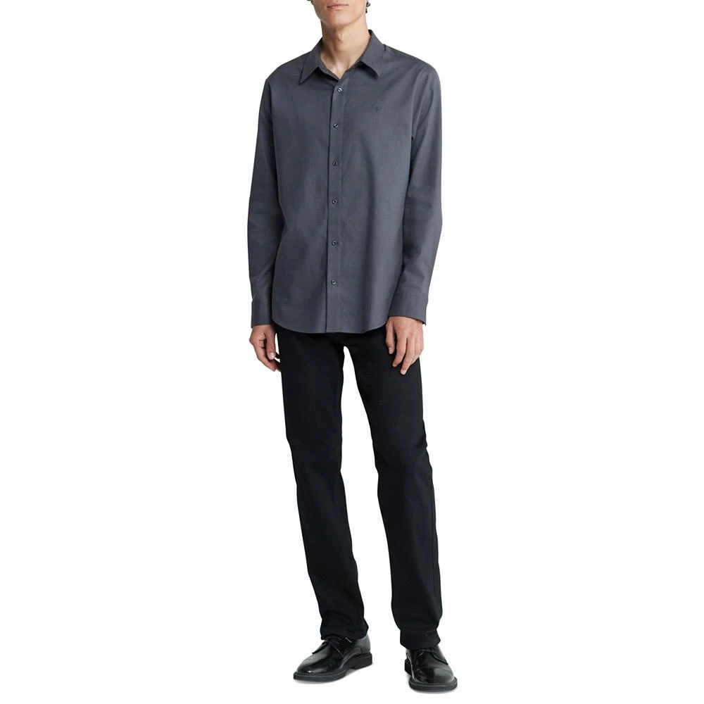 商品Calvin Klein|Men's Regular-Fit Solid Button-Down Flannel Shirt,价格¥95,第4张图片详细描述