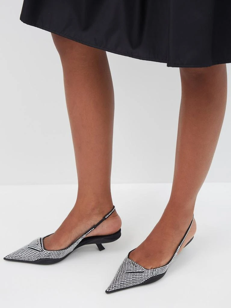 商品Prada|Crystal-embellished point-toe pumps,价格¥6102,第3张图片详细描述