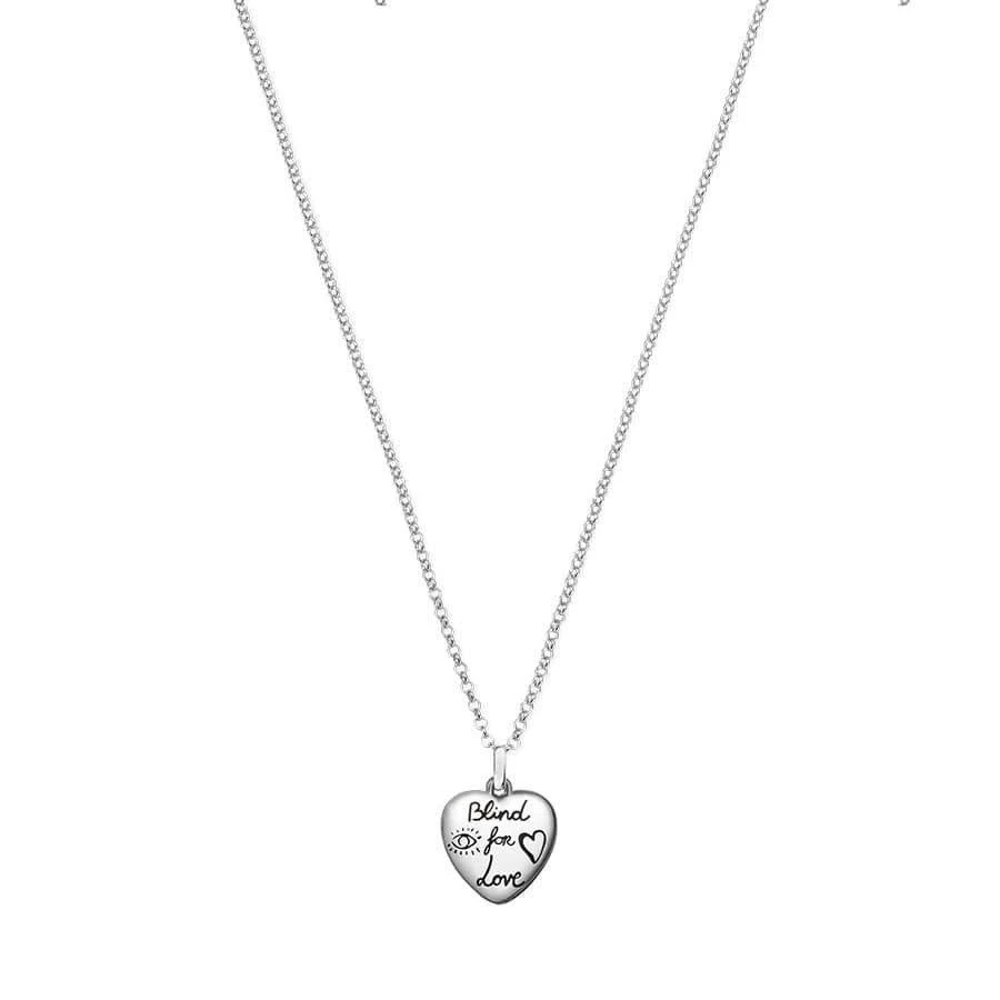 商品Gucci|"Blind For Love" necklace in silver,价格¥1686,第1张图片