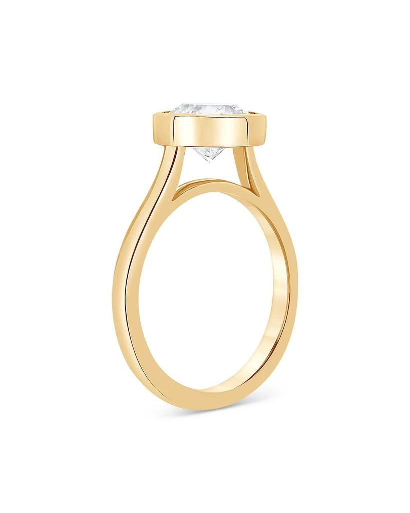 Certified Lab Grown Diamond Bezel Engagement Ring in 18K Yellow Gold, 2.0 tcw 商品