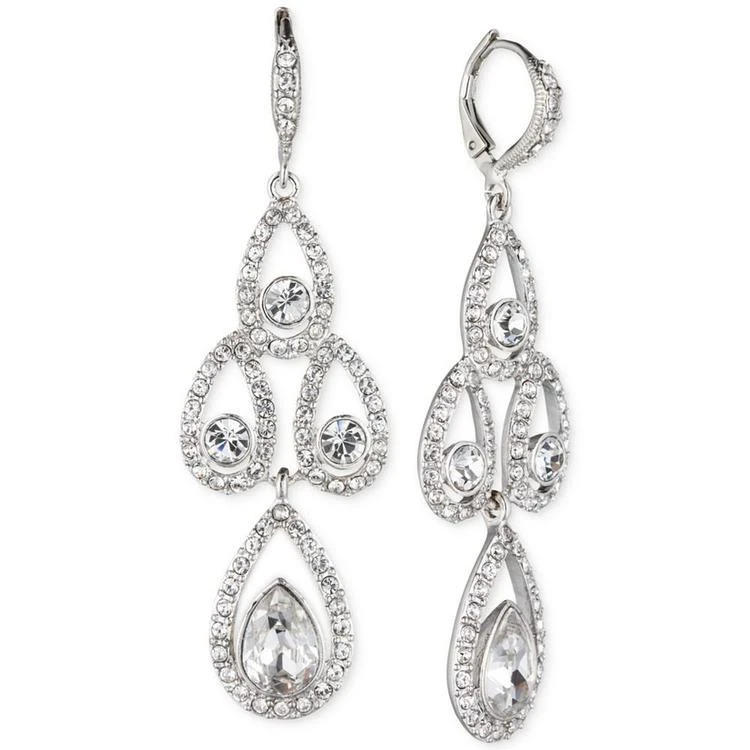 商品Givenchy|Silver-Tone Crystal Pear Open Chandelier Earrings,价格¥659,第1张图片