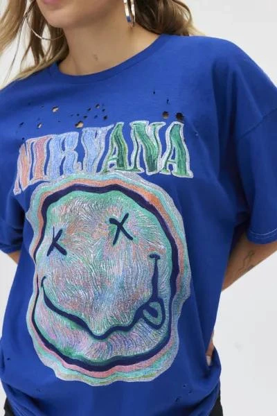 商品Urban Outfitters|Nirvana Distressed T-Shirt Dress,价格¥297,第4张图片详细描述