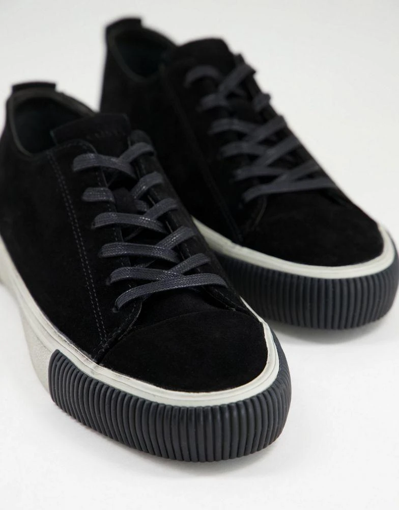 商品ALL SAINTS|All Saints base low top lace up trainers in black suede,价格¥690,第3张图片详细描述