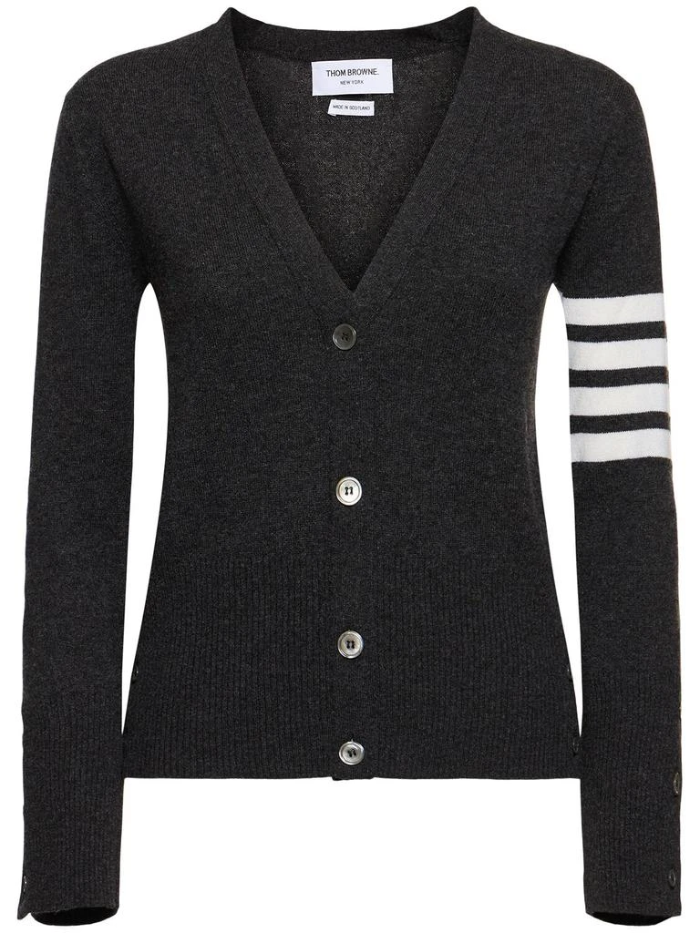 商品Thom Browne|Intarsia Stripes Cashmere Knit Cardigan,价格¥12968,第1张图片
