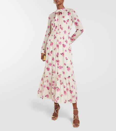 商品RED Valentino|花卉颈部系带金属丝加长连衣裙,价格¥8357,第2张图片详细描述