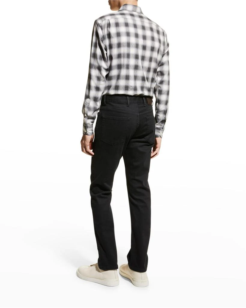 商品Zegna|Men's Macro Check Sport Shirt,价格¥894,第4张图片详细描述