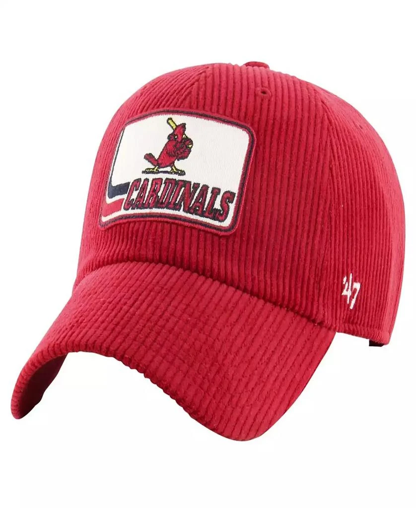 商品47 Brand|47 Brand Men's Red St. Louis Cardinals Wax Pack Collection Corduroy Clean Up Adjustable Hat,价格¥270,第1张图片