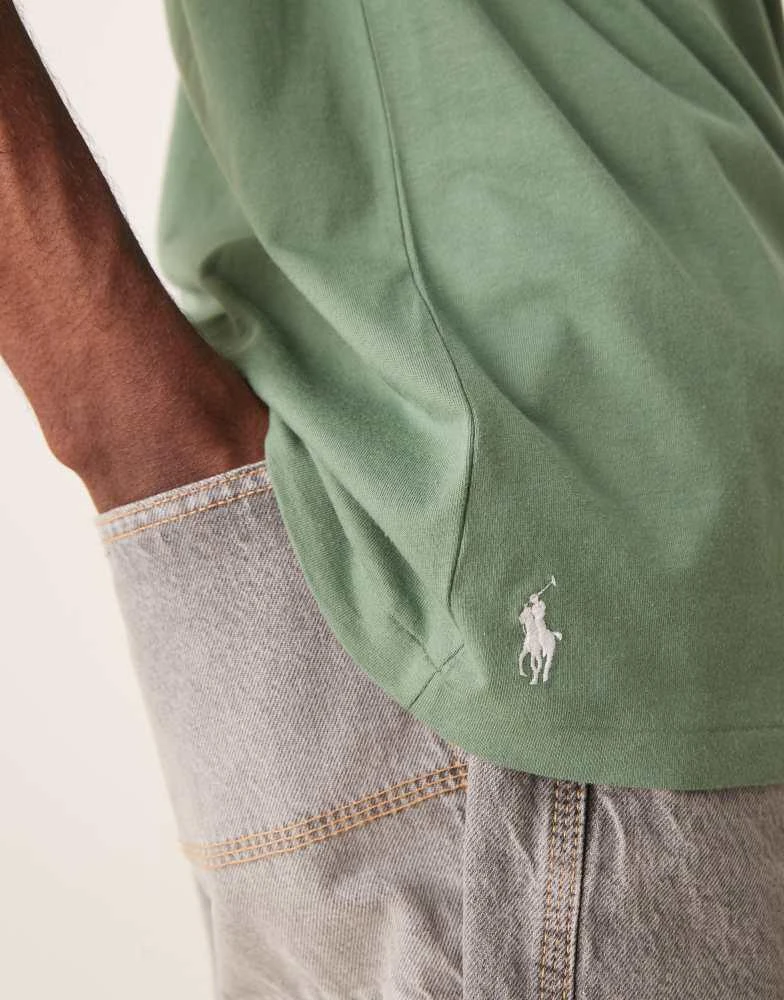 商品Ralph Lauren|Polo Ralph Lauren central script logo t-shirt classic oversized fit in light green,价格¥690,第2张图片详细描述