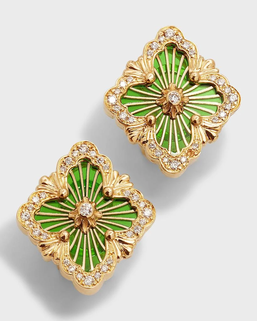商品Buccellati|Opera Tulle 18K Enamel Diamond Earrings,价格¥63409,第1张图片详细描述